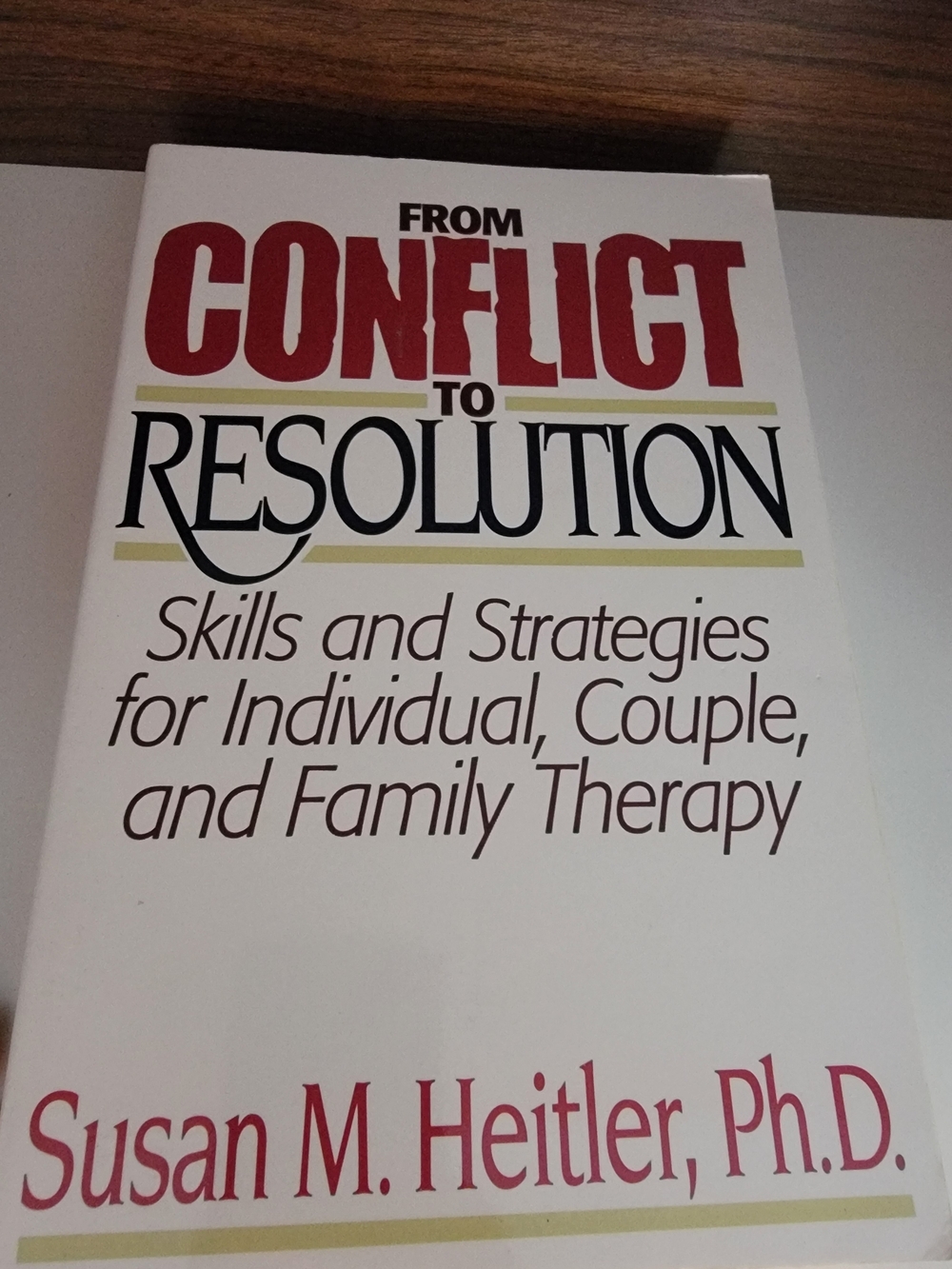 From Conflict to Resolution by Susan M. Heitler - White, Red, Black cover
